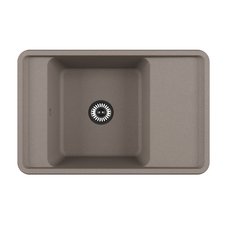 Мойка для кухни из литого мрамора AQUATON Беллис 78 серый шёлк 1A725032BS250