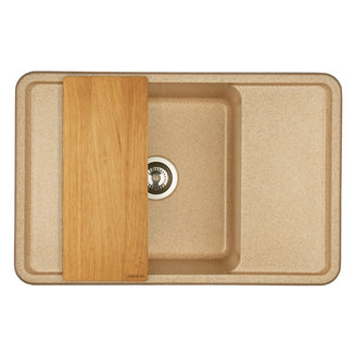 Мойка для кухни из литого мрамора AQUATON Беллис 78 песочный 1A725032BS220