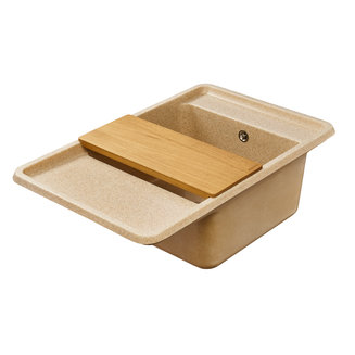 Мойка для кухни из литого мрамора AQUATON Беллис 78 песочный 1A725032BS220