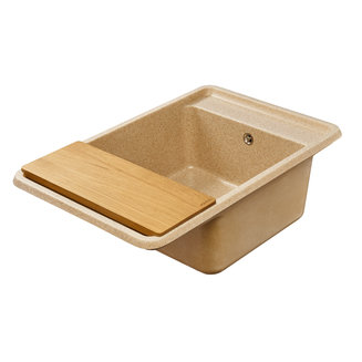 Мойка для кухни из литого мрамора AQUATON Беллис 78 песочный 1A725032BS220