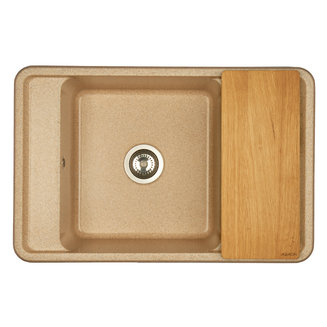 Мойка для кухни из литого мрамора AQUATON Беллис 78 песочный 1A725032BS220