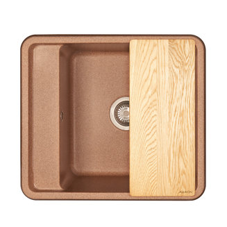 Мойка для кухни из литого мрамора AQUATON Беллис 57 терракотовый 1A724932BS270