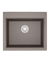 Мойка для кухни из литого мрамора AQUATON Линеа 58 серый шёлк 1A733032LW250