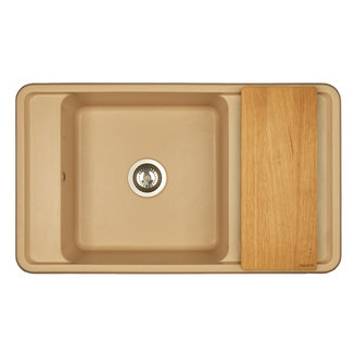 Мойка для кухни из литого мрамора AQUATON Беллис 87 латте 1A724832BS260