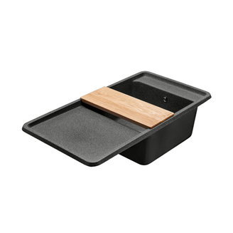 Мойка для кухни из литого мрамора AQUATON Беллис 97 графит 1A725132BS210