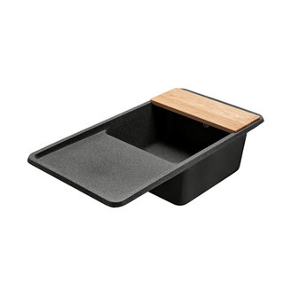 Мойка для кухни из литого мрамора AQUATON Беллис 97 графит 1A725132BS210