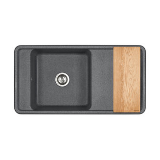 Мойка для кухни из литого мрамора AQUATON Беллис 97 графит 1A725132BS210