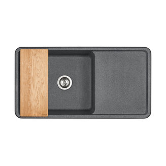Мойка для кухни из литого мрамора AQUATON Беллис 97 графит 1A725132BS210