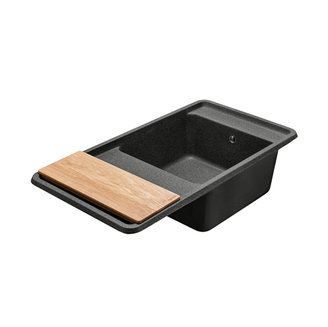 Мойка для кухни из литого мрамора AQUATON Беллис 97 графит 1A725132BS210