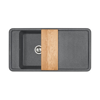 Мойка для кухни из литого мрамора AQUATON Беллис 97 графит 1A725132BS210
