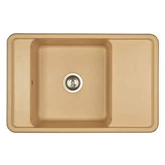 Мойка для кухни из литого мрамора AQUATON Беллис 78 латте 1A725032BS260