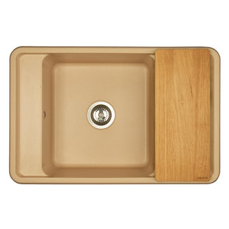 Мойка для кухни из литого мрамора AQUATON Беллис 78 латте 1A725032BS260