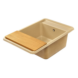 Мойка для кухни из литого мрамора AQUATON Беллис 78 латте 1A725032BS260