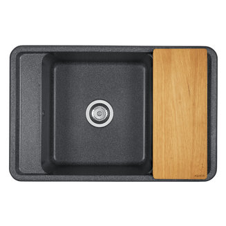 Мойка для кухни из литого мрамора AQUATON Беллис 78 графит 1A725032BS210