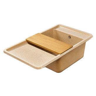 Мойка для кухни из литого мрамора AQUATON Беллис 87 песочный 1A724832BS220