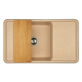 Мойка для кухни из литого мрамора AQUATON Беллис 87 песочный 1A724832BS220