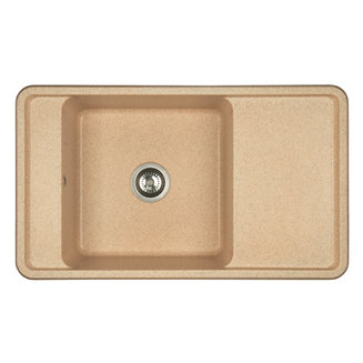 Мойка для кухни из литого мрамора AQUATON Беллис 87 песочный 1A724832BS220