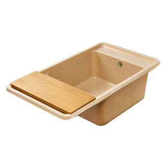 Мойка для кухни из литого мрамора AQUATON Беллис 87 песочный 1A724832BS220