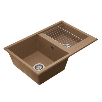 Мойка для кухни из литого мрамора AQUATON Делия 78 DBL 2 чаши терракотовый 1A723132DE270