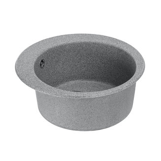 Мойка для кухни из литого мрамора AQUATON Иверия круглая серая 1A711032IV230