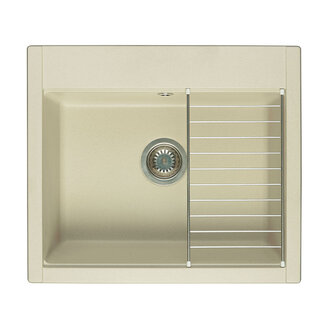 Мойка для кухни из литого мрамора AQUATON Делия 60 прямоугольная жемчуг 1A715232LD240