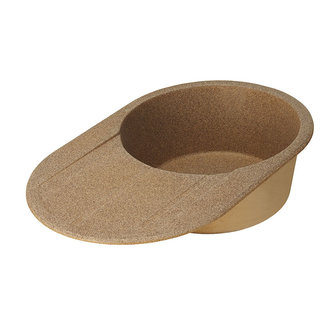 Мойка для кухни из литого мрамора AQUATON Амира круглая с крылом терракотовая 1A712932AI270