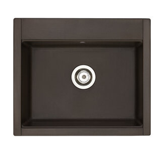 Мойка для кухни из литого мрамора AQUATON Делия 60 прямоугольная кофе 1A715232LD280