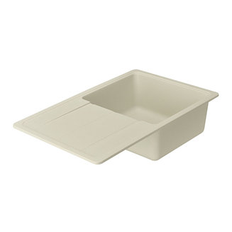 Мойка для кухни из литого мрамора AQUATON Аманда прямоугольная с крылом жемчуг 1A712832AD240