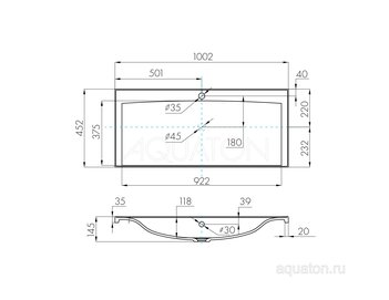 Раковина AQUATON Айрис 100 белая 1A723031AG010