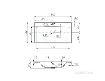 Раковина AQUATON Айрис 80 белая 1A722931AG010