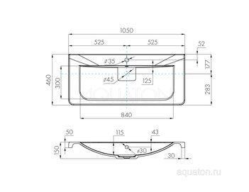 Раковина AQUATON Шерилл 105 1A71323KSH010