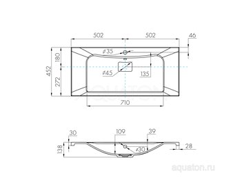 Раковина AQUATON Брук 100 1A71333KBC010
