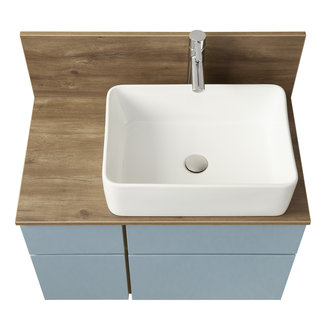 Столешница под раковину AQUATON с панелью Мишель 80 дуб рустикальный ВЛДСП 1A256603MIDR0