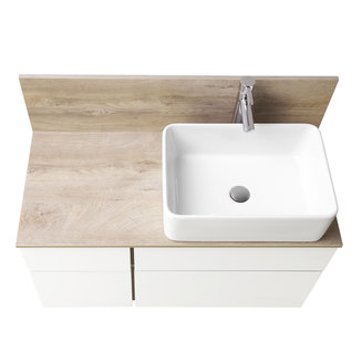 Столешница под раковину AQUATON с панелью Мишель 100 дуб эндгрейн ВЛДСП 1A253103MIX40