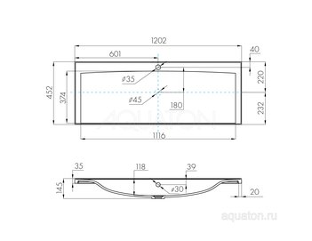 Раковина AQUATON Айрис 120 белая 1A729631AG010