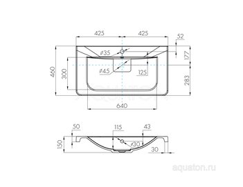 Раковина AQUATON Шерилл 85 белая 1A71443KSH010