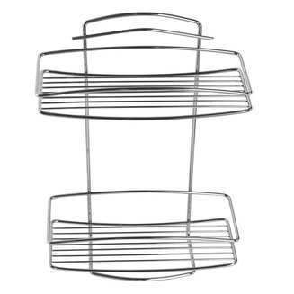 Полка двухъярусная прямая, проволока стальная, 12, Milardo, 212W020M44