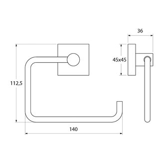 Держатель для туалетной бумаги без крышки, латунь, Edifice, IDDIS, EDISB00i43