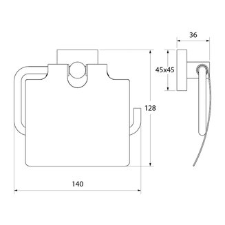 Держатель для туалетной бумаги с крышкой, латунь, Edifice, IDDIS, EDISBC0i43