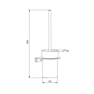 Ерш, матовое стекло, нержавеющая сталь, NOА, черный матовый, IDDIS, NOABLG0i47