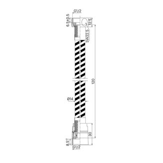 Шланг для душа, графитовый матовый, силиконовый, 1,2м, Optima Home, IDDIS, OPH12GLi19