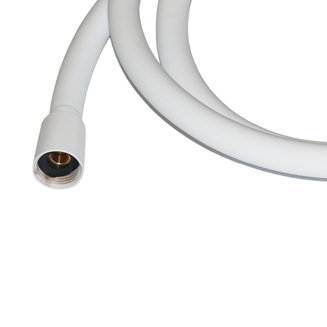 Шланг для душа, белый матовый, силиконовый, 1,2м, Optima Home, IDDIS, OPH12WLi19