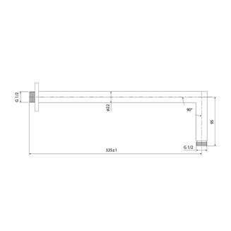 Кронштейн для верхнего душа, IDDIS, 001SB33i61