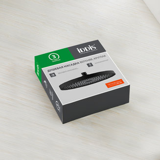 Душевая насадка верхняя круглая, черная, SpaHome, IDDIS, SPA26BPi64