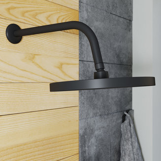 Душевая насадка верхняя круглая, черная, SpaHome, IDDIS, SPA26BPi64