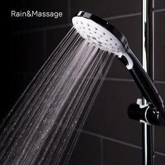 Душевой гарнитур с верхней лейкой, белый, Ray, IDDIS, RAYSW3Fi76