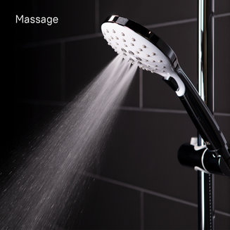 Душевой гарнитур с верхней лейкой, белый, Ray, IDDIS, RAYSW3Fi76