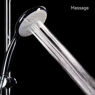 TSH0601 Душ.гарнитур(стойка 710мм,лейка 5F D125мм,шланг нерж.сталь 1,5м)