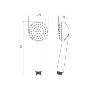 Лейка для душа, Niagara, Milardo, NIA1F78M18