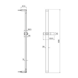 Стойка для душа, Slide, белая матовая, IDDIS, SLI70WLi17